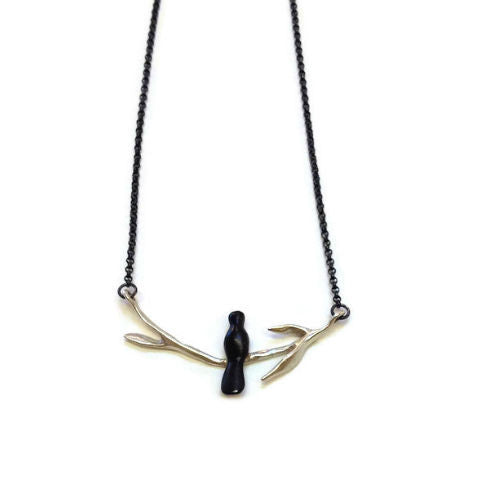 Chee-Me-No Jewelry - Bird in a Branch Necklace