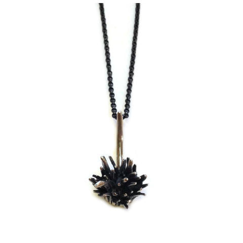 Chee-Me-No Jewelry - Small Thistle Drop Necklace in Silver