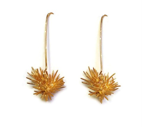 Chee-Me-No Jewelry - Thistle Burst Earrings in Gold