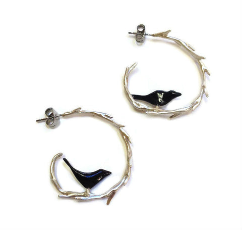 Chee-Me-No Jewelry - Vine Hoop's with Birds
