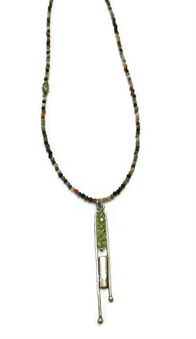 Julia Britell Jewelry - Peridot Pendant on Jasper