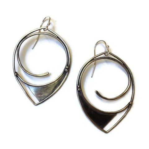 Julia Britell Jewelry - Swirl Hoop Earrings