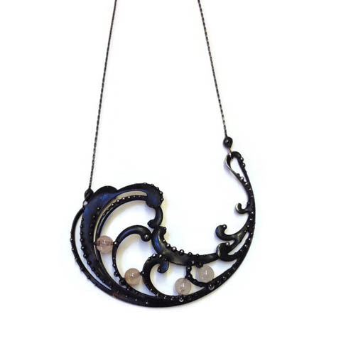 Katia Olivova Jewelry - Pink Aquamarine Necklace