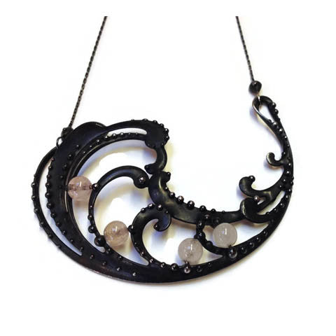 Katia Olivova Jewelry - Pink Aquamarine Necklace
