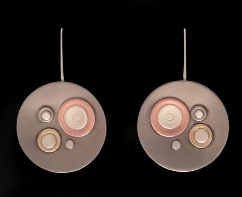 Kenneth Pillsworth Jewelry - Mixed Metal Cluster Earrings