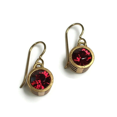 Patricia Locke Jewelry - Slotted Classic Earrings in Ruby