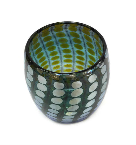 Philabaum Glass - Mirrored Nutty Bowl in Emerald