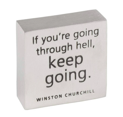Vilmain Pewter - Keep Going Paperweight