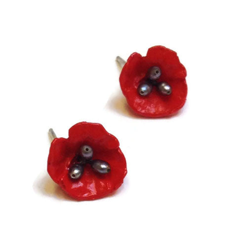 Silver Seasons - Michael Michaud - Poppy Post Earrings