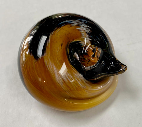 Nunwell Glass - Sleeping Cat Paperweights