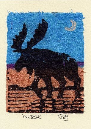 Salmonberry Studio - Moose Note Card