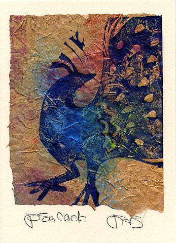 Salmonberry Studio - Peacock Note Card