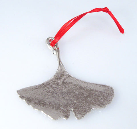 Vilmain by Danforth Pewter - Gingko Leaf Ornament
