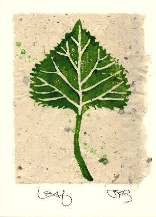Salmonberry Studio - Leaf Note Card