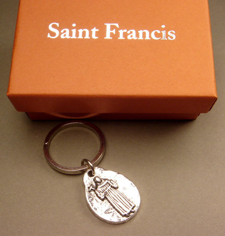 Vilmain Pewter - St. Francis Key Ring