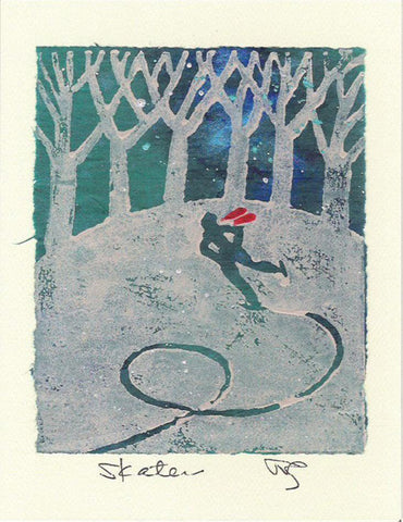 Salmonberry Studio - Skater Note Card