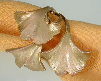 Michael Michaud - Table Art - Ginkgo Napkin Ring Set