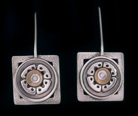 Kenneth Pillsworth Jewelry - Framed Round Earrings