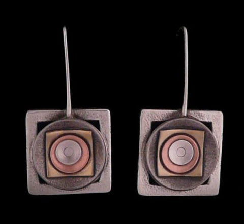 Kenneth Pillsworth Jewelry - Framed Round Earrings