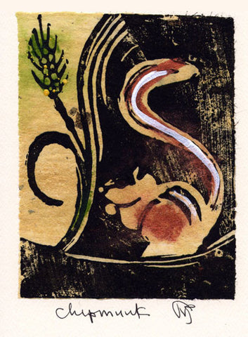 Salmonberry Studio - Chipmunk Note Card