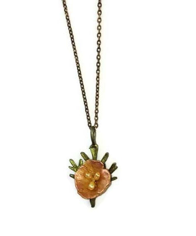 Silver Seasons - Michael Michaud - California Poppy Pendant