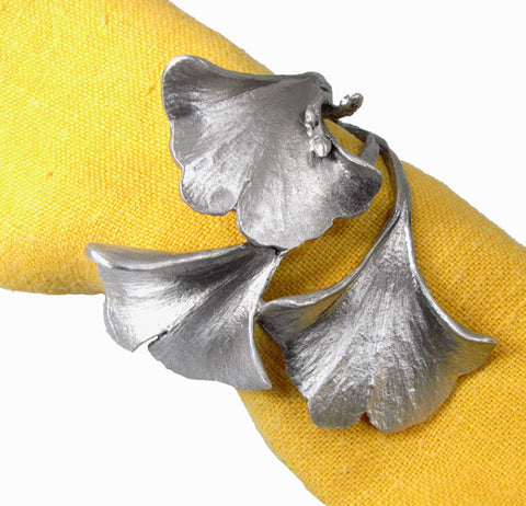 Michael Michaud - Table Art - Ginkgo Napkin Ring Set