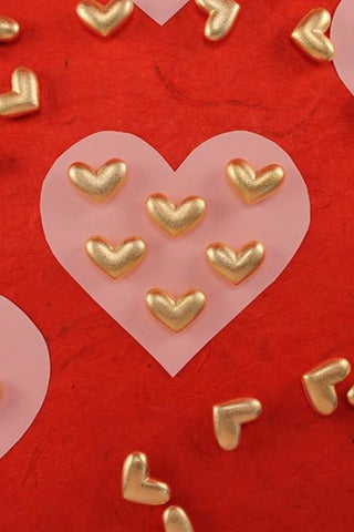 Vilmain Pewter - Golden Heart Pocket Charms