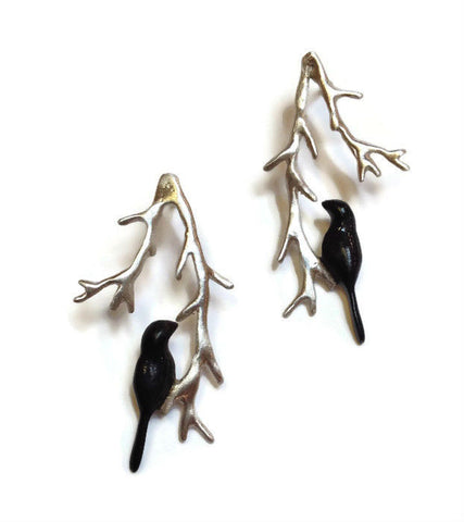 Chee-Me-No Jewelry - Birds on a Branch Post Earrings