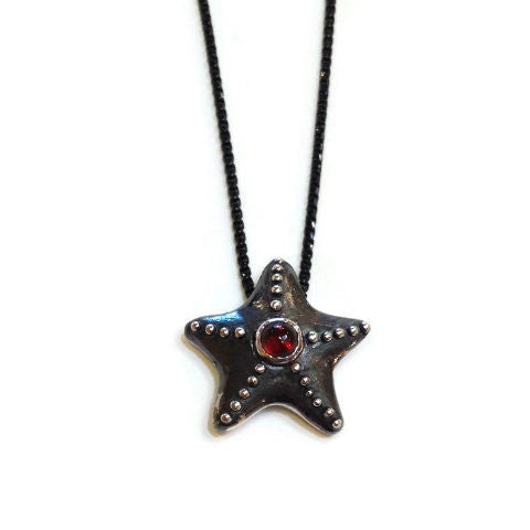 Joanna Lovett Jewelry - Garnet Starfish Pendant