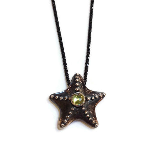 Joanna Lovett Jewelry - Peridot Starfish Pendant