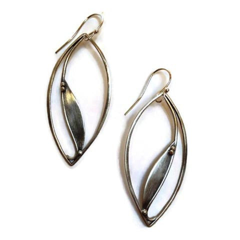 Julia Britell Jewelry - Large Leaf Earrings