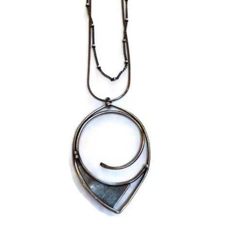 Julia Britell Jewelry - Swirl Hoop Pendant