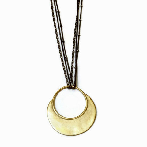 Julia Britell Jewelry - Lunar Pendant in Gold
