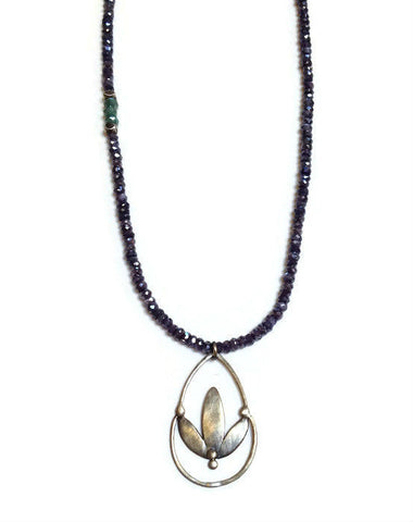 Julia Britell Jewelry - Lotus Drop Necklace
