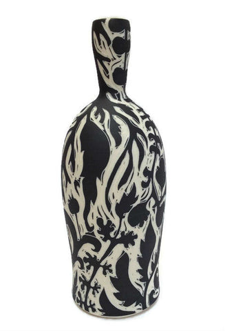 Oxide Pottery - Light Botanical Bottle Vase
