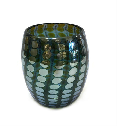 Philabaum Glass - Mirrored Nutty Bowl in Emerald