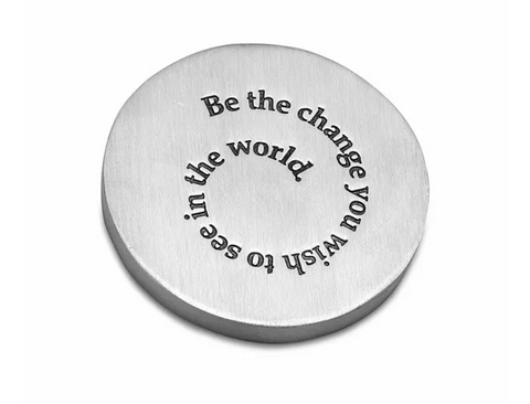 Vilmain by Danforth Pewter -  Be The Change Paperweight