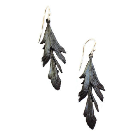 Silver Seasons - Michael Michaud - Feather Earrings in Bronze