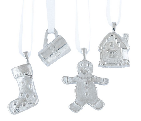 Vilmain by Danforth Pewter - Christmas Party Ornament Set
