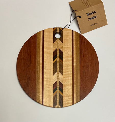 Wooden Images - Round Padauk Cutting Board