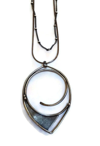 Julia Britell Jewelry - Swirl Hoop Pendant