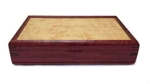 Mikutowski Woodworking - Purple Heart and Birds-Eye Maple Valet Box