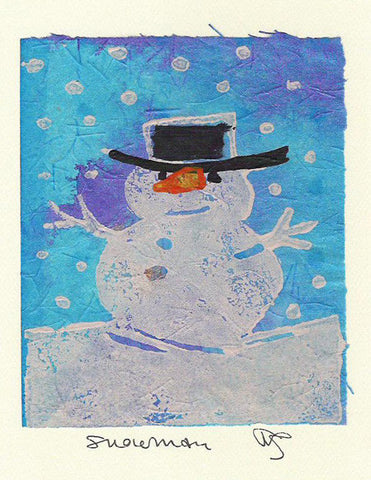 Salmonberry Studio - Snowman Note Card