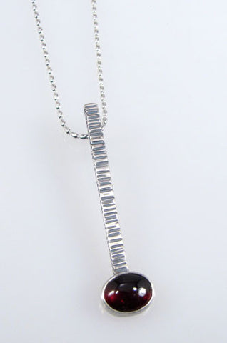 Renee Ford - Panicmama Jewelry -  Zen Stick Pendant with Garnet