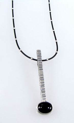 Renee Ford - Panicmama Jewelry -  Zen Stick Pendant with Onyx